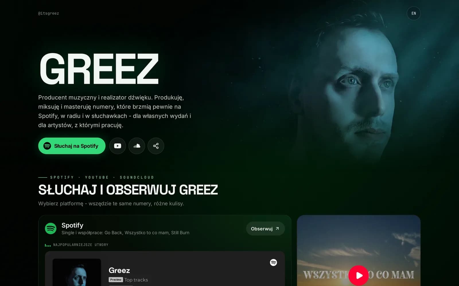 GREEZ: strona producenta muzycznego