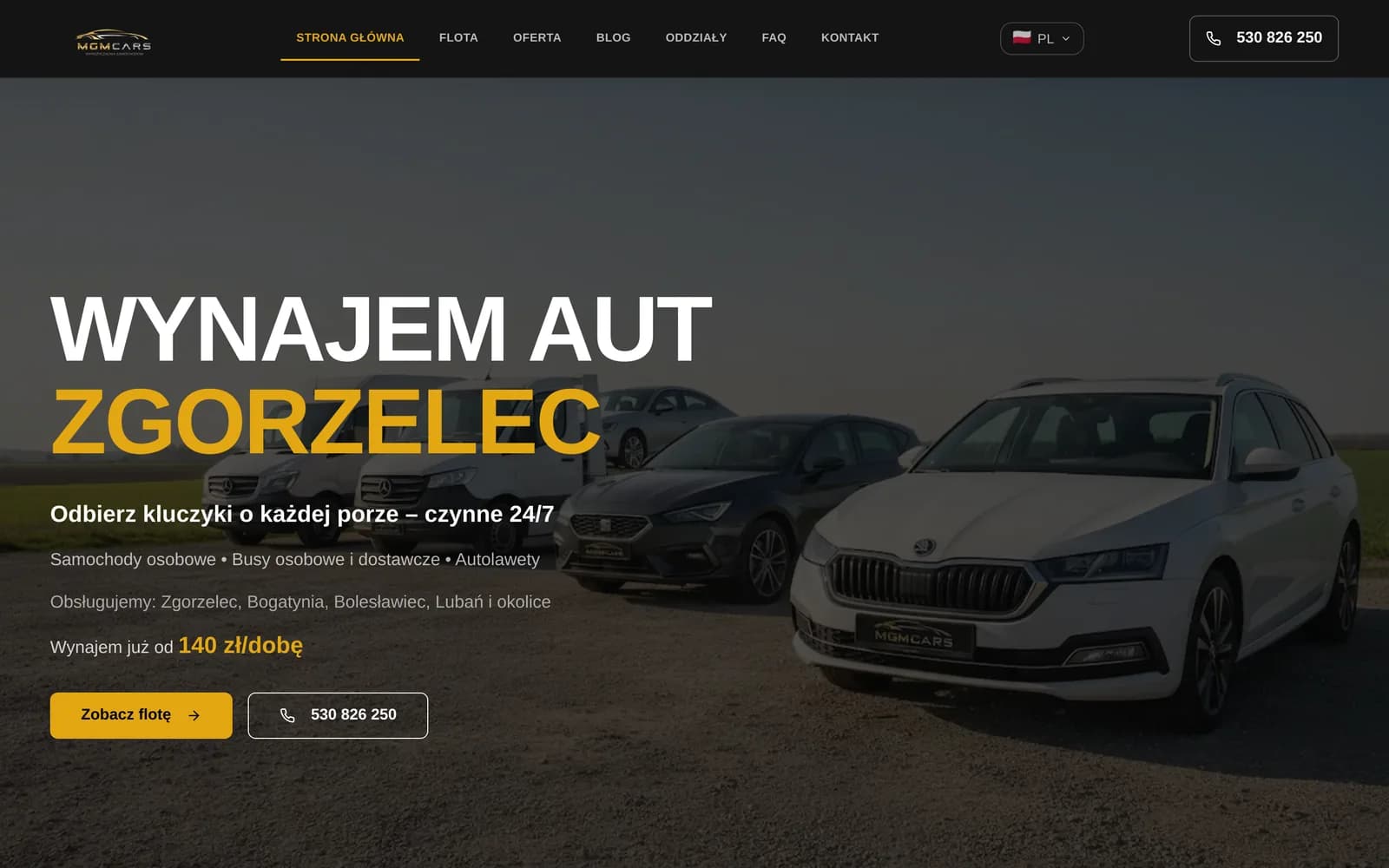 Strona główna MGM Cars: wynajem aut Zgorzelec