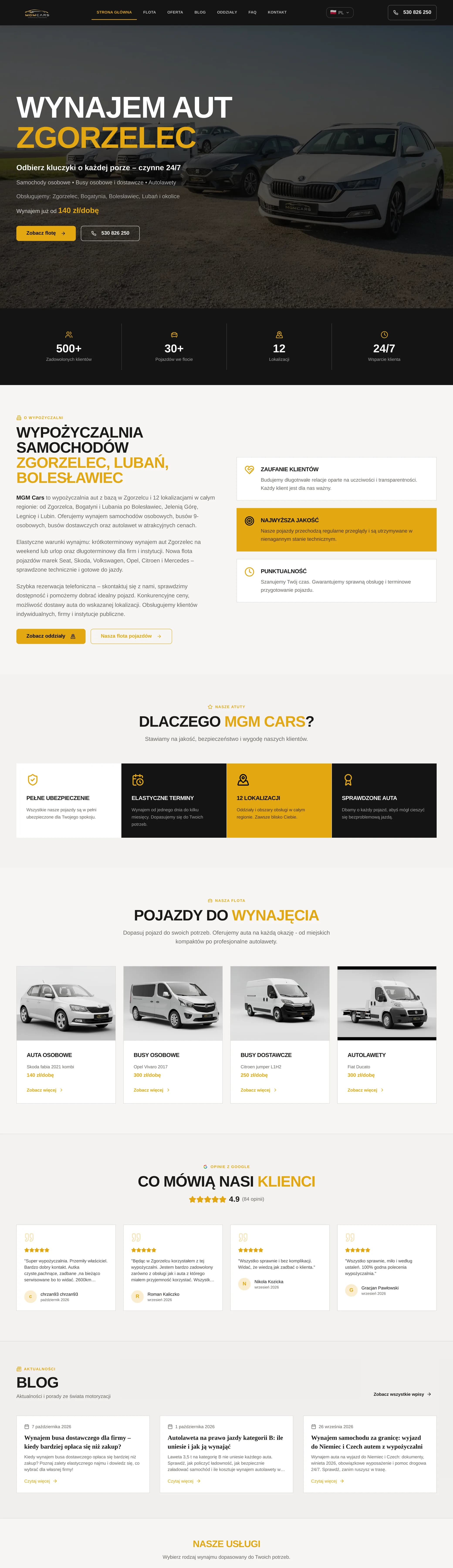 MGM Cars: wynajem aut Zgorzelec, rezerwacja online